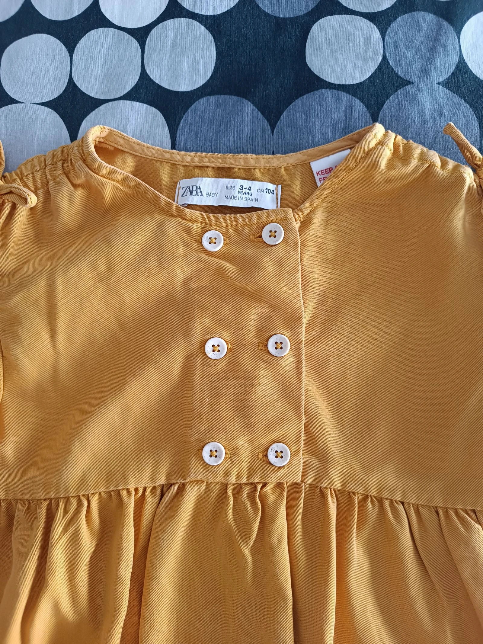 Vestido | Robe Zara 3‑4 años - Mostaza & Botones Encantadores – photo 3